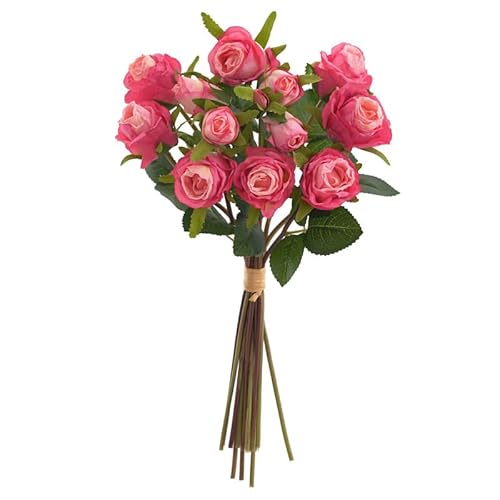 FACAIIO Künstlicher Blumenstrauß, 13 Köpfe, gefälschtes Blumenarrangement für Hochzeitszeremonie und Heimdekoration, violett, weiß, orange FACAIIO Künstlicher Blumenstrauß, 13 Köpfe, gefälschtes Blumenarrangement für Hochzeitszeremonie und Heimdekoration, violett, weiß, orange von FACAIIO