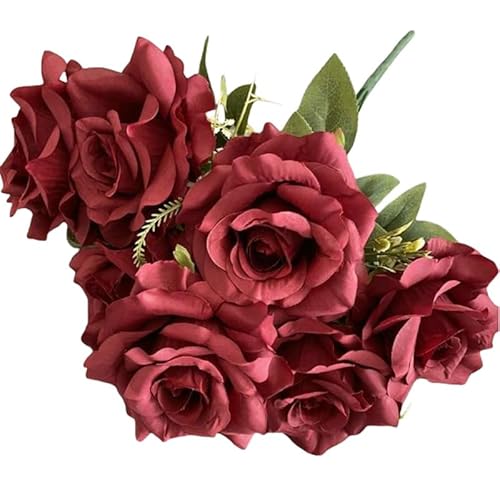 FACAIIO Künstlicher Blumenstrauß mit 7 Köpfen, Seidenblumen für Hochzeitsbogen oder Zuhause, Wohnzimmer, Schlafzimmer, Dekoration, Rot, Blau, Lila FACAIIO Künstlicher Blumenstrauß mit 7 Köpfen, Seidenblumen für Hochzeitsbogen oder Zuhause, Wohnzimmer, Schlafzimmer, Dekoration, Rot, Blau, Lila von FACAIIO