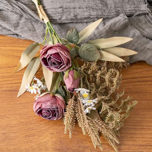 FACAIIO Künstlicher Rosenstrauß für Hochzeitsdekorationen und Heimdekoration, wartungsfreie realistische Stoffblumen FACAIIO Künstlicher Rosenstrauß für Hochzeitsdekorationen und Heimdekoration, wartungsfreie realistische Stoffblumen von FACAIIO