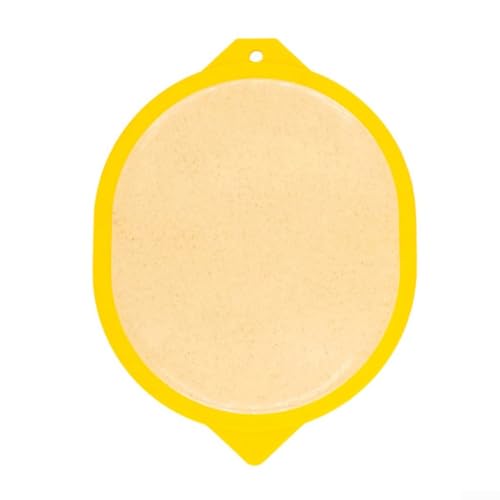 FACAIIO Lebhaftes Schneidebrett-Set in Obstform für Küche oder Grillen im Freien, robuster, lebensmittelechter Kunststoff, leicht zu reinigende, messerfreundliche Oberflächen (gelb) von FACAIIO