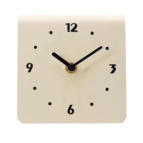 FACAIIO Stille Acryl-Schreibtischuhr, moderne Tischuhr mit gut ablesbarem Display für Büro oder Schlafzimmer, Schwarz/Weiß von FACAIIO