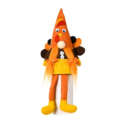 FACAIIO Thanksgiving Truthahn Zwerg Plüsch Ornament Stoff Herbst Ernte gesichtslose Puppe Dekoration für Zuhause oder Büro von FACAIIO