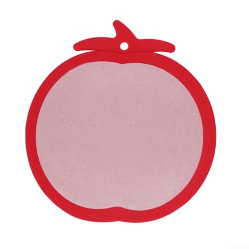FACAIIO Vibrant Obstförmiges Schneidebrett-Set für Küche oder Grillen im Freien, robuster, lebensmittelechter Kunststoff, leicht zu reinigende, messerfreundliche Oberflächen (rot) von FACAIIO