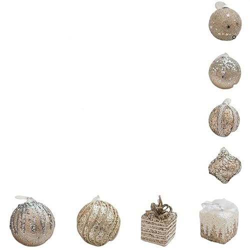 FACAIIO Weihnachtskugel-Set, hängende Ornamente Set für Baum und Heimdekoration, festliche rote und goldene Anhängerdekorationen von FACAIIO