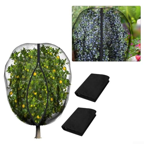 Gartennetz mit Reißverschluss, feines Netz zum Schutz von Obstbäumen (1 x 1 m), 2 Stück von FACAIIO