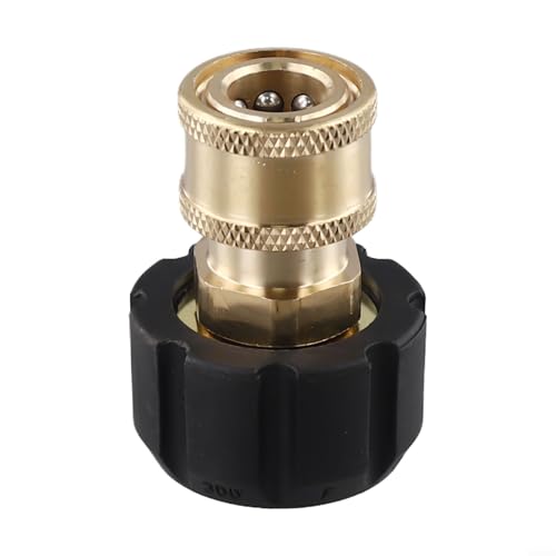 Hochdruckreiniger-Adapter-Anschluss, 4 3/8 Zoll Schnellanschluss Buchse auf M22 14 mm 15 mm Buchse für sichere und starke Befestigung (1/4) von FACAIIO