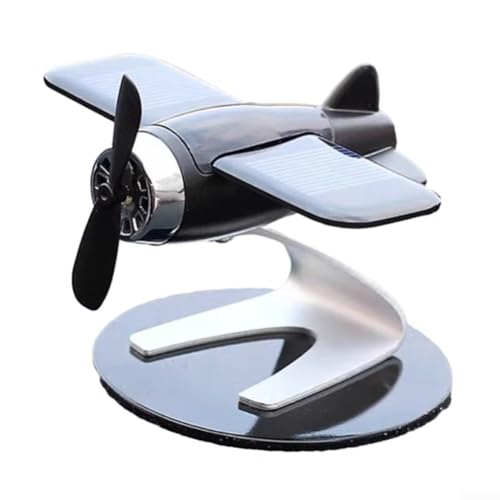 Kompaktes Solar-Flugzeug-Ornament für Auto-Armaturenbrett und Schreibtisch-Dekoration, mit automatischer Drehung zur Verbesserung der Innenatmosphäre von FACAIIO