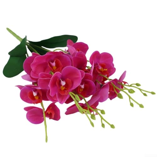 Künstliche Orchideensträuße mit wunderschön gearbeiteten Blumen für Veranstaltungen (rot) von FACAIIO