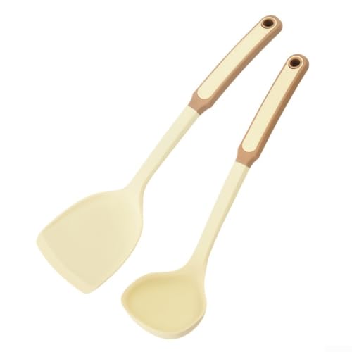 Leicht zu reinigender Silikon-Kochlöffel und Spatel, Küchenutensilien für den täglichen Gebrauch (Set) von FACAIIO