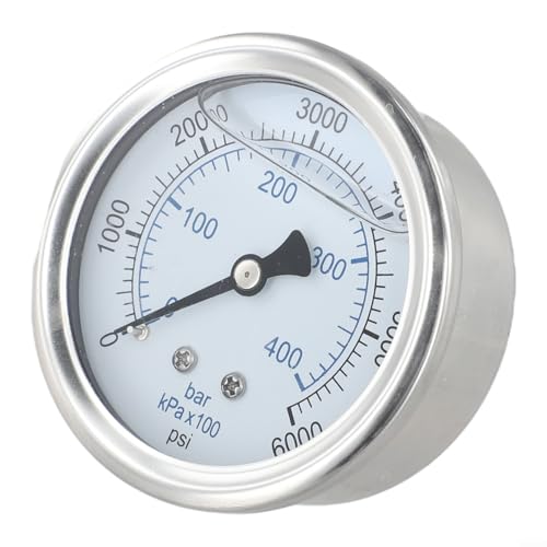Manometer für M14 Quick Connect Hochdruckreiniger, genaue Messwerte bis zu 06000 PSI (0-6000 PSI) von FACAIIO