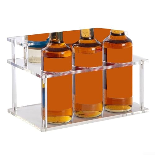 Müheloser 2-stöckiger Acryl-Kaffeesirup-Organizer hält Ihre Gewürze ordentlich und zugänglich in der Küche oder im Essbereich (transparent) von FACAIIO