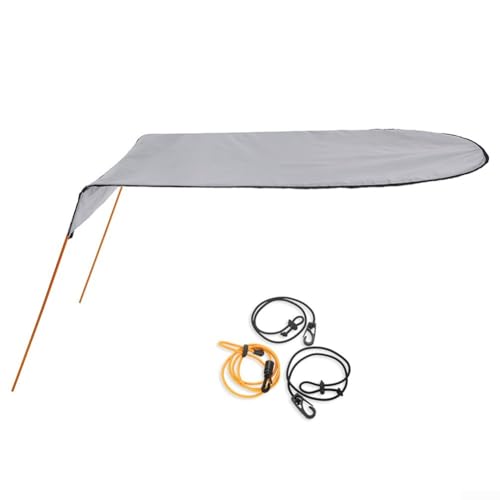 Quick Setup Sonnendach für Kajak unverzichtbar für sonnige Tage auf dem Wasser (Grau) von FACAIIO