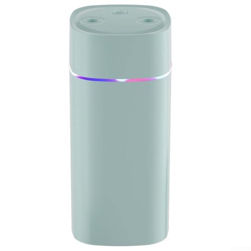 Raumbefeuchter mit USB-Anschluss und bunten Lichtern, 600 ml Kapazität, Dual-Sprühfunktion für effiziente Befeuchtung (grün) von FACAIIO