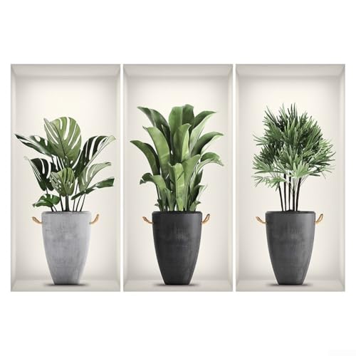 Realistische PVC-Pflanzen-Serie, Wandaufkleber, perfekte Ergänzung für moderne Innenräume Realistische PVC-Pflanzen-Serie, Wandaufkleber, perfekte Ergänzung für moderne Innenräume von FACAIIO