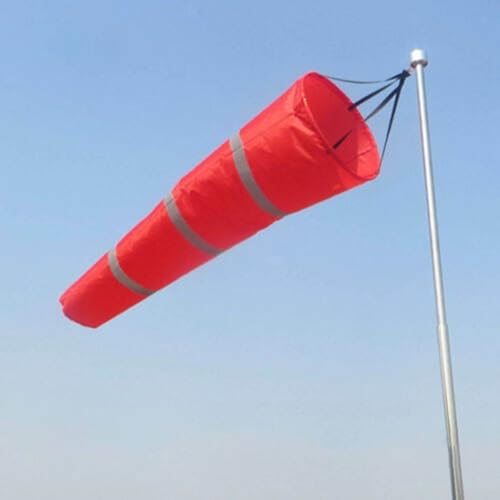 RipStop Polyester Windsack für rote Windmessung Socke für den Außenbereich in meteorologischen Anwendungen (100cm) von FACAIIO