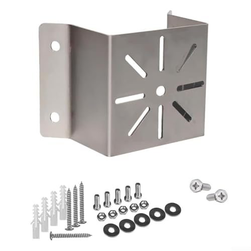 Robuste Eck-Wandhalterung für Überwachungskameras aus Edelstahl für Wetterbeständigkeit und Langlebigkeit (Silber) von FACAIIO