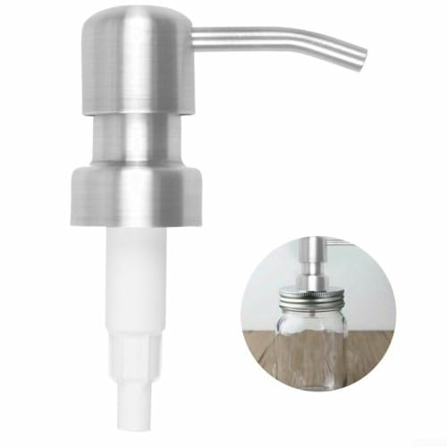 Seifenspender-Pumpen aus Metall, Retro-Stil, 2 Stück, Zubehör für flüssige Lotionflaschen (Silber) von FACAIIO