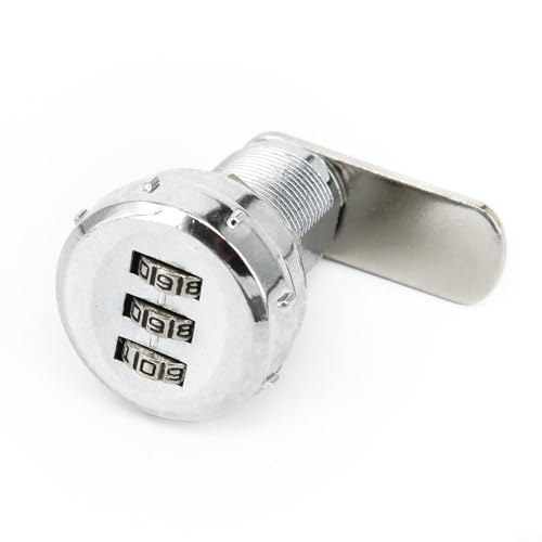 Sichern Sie Ihre Schränke und Schubladen mit digitalem Zahlenschloss, 3-stelliges schlüsselloses Schloss, geeignet für verschiedene Anwendungen (25 mm) von FACAIIO