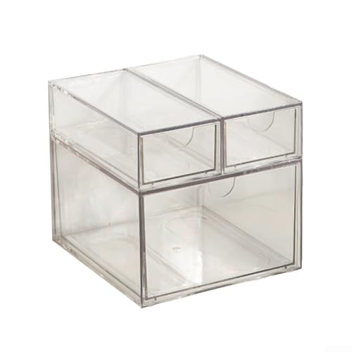 Transparente Schubladenbox für einfachen Zugriff auf Bürobedarf und persönliche Gegenstände (F) von FACAIIO
