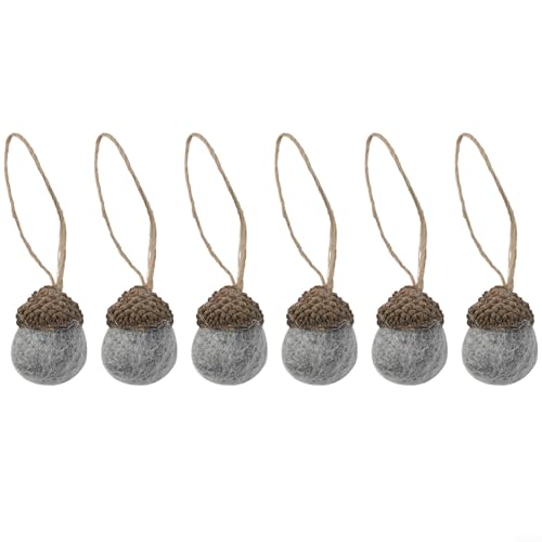 Treasured Moments mit 6 weihnachtlichen Hängeornamenten aus Wollfilz (grün) von FACAIIO