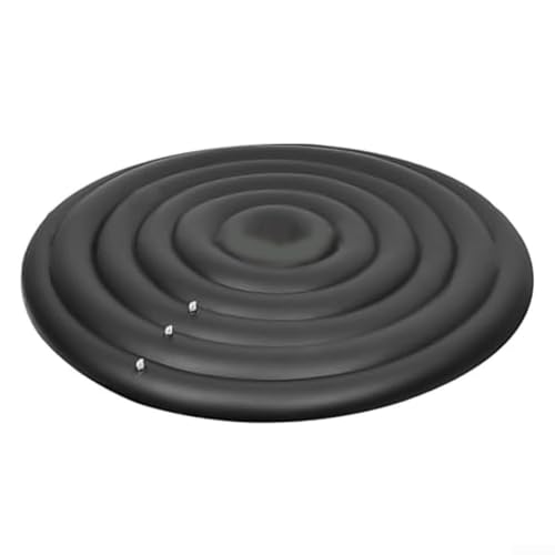 Verstellbare runde Poolabdeckung, isolierter Schutz mit Schnellaufbau-Design, 128–180 cm (schwarz ohne H) von FACAIIO