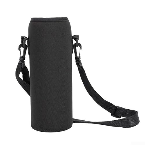 Wärmespeicherung Wasserflaschen-Hülle, Neopren-Halter, 1000 ml Kapazität (schwarz) von FACAIIO