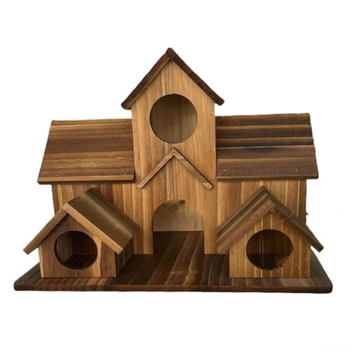 Wetterbeständiges Vogelfutterhaus aus Holz mit schrägem Dach, sicherer Rückzugsort für Vögel Wetterbeständiges Vogelfutterhaus aus Holz mit schrägem Dach, sicherer Rückzugsort für Vögel von FACAIIO