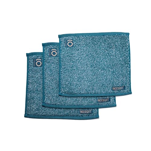 FACESOFT Mini Seetang Handtücher - Saugfähig Baumwolle Übung Handtuch - Keine synthetischen Mikrofasern oder Kunststoffe - Gym Handtücher - 3 Pc von FACESOFT