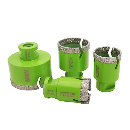 FACHLICH Diamant Fliesenbohrer Set 35/40/50/68mm M14 Diamantbohrer Lochsäge für Porzellan Fliese Granit Marmor Trockenbohre von FACHLICH