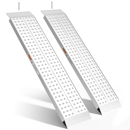 FACHNUO Auffahrrampe Klappbar Motorradrampe Tragfähigkeit 340 kg Tragbare Aluminium Laderampe 140cm Rutschfester Rampe FACHNUO Auffahrrampe Klappbar Motorradrampe Tragfähigkeit 340 kg Tragbare Aluminium Laderampe 140cm Rutschfester Rampe von FACHNUO TOOL