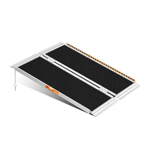 FACHNUO Rollstuhlrampe 3FT Faltbare Schwarze Rampe Rollstuhl 91cm Tragfähigkeit 362kg rutschfeste Tragbare Aluminium Schwellenrampe, Rampen für Treppe Stufen Türen Eingänge FACHNUO Rollstuhlrampe 3FT Faltbare Schwarze Rampe Rollstuhl 91cm Tragfähigkeit 362kg rutschfeste Tragbare Aluminium Schwellenrampe, Rampen für Treppe Stufen Türen Eingänge von FACHNUO TOOL