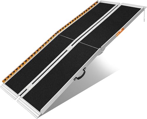 FACHNUO Rollstuhlrampe 7FT Faltbare Schwarze Rampe Rollstuhl 213cm Tragfähigkeit 362kg rutschfeste Tragbare Aluminium Schwellenrampe, Rampen für Treppe Stufen Türen Eingänge FACHNUO Rollstuhlrampe 7FT Faltbare Schwarze Rampe Rollstuhl 213cm Tragfähigkeit 362kg rutschfeste Tragbare Aluminium Schwellenrampe, Rampen für Treppe Stufen Türen Eingänge von FACHNUO TOOL