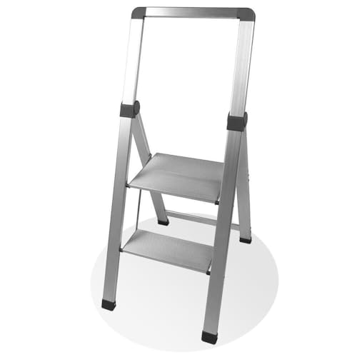 Extraschlanker 2-stufiger Tritthocker aus Aluminium von FACILITYS