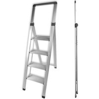 Facilitys - Extra schlanke Profi-Trittleiter aus Aluminium mit 4 Stufen von FACILITYS