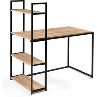 FACILITYS - Schreibtisch in Holz- und Metalleffekt mit integrierter Ablage von FACILITYS