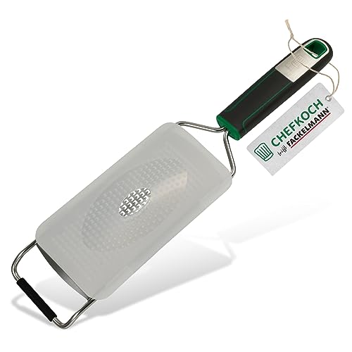 CHEFKOCH Handreibe Premium – Zum feinen Reiben von Käse, Muskat, Zeste (Limette, Zitrone) & Co – Für höchste Präzision & Eleganz beim Garnieren – Reibe mit ergonomischem Griff von FACKELMANN