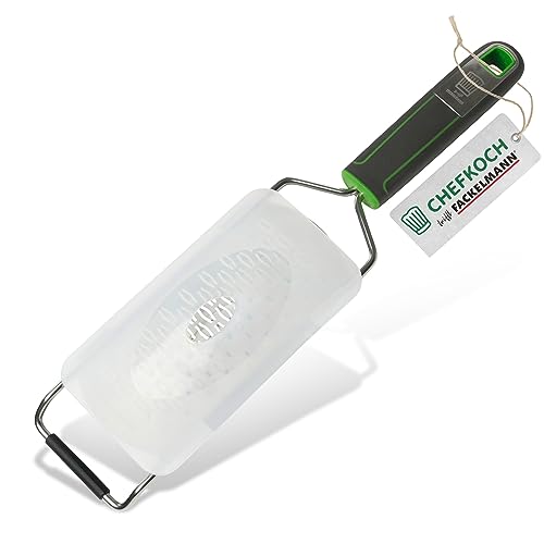 CHEFKOCH Premium Handreibe – 2-Wege Geätzte Reibefläche, Ergonomisch mit Soft-Touch-Griff, Extra Scharf, Für Käse, Schokolade & Mehr, Inkl. Klingenschutz von FACKELMANN