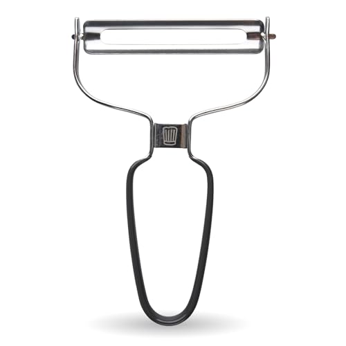 Chefkoch extra breiter Ziehschäler– 150x102x11mm Funktionsteil – Für großes Gemüse mit harter Schale wie Kürbis & Kohlrabi – Anti-Rutsch Griff – Grau/Silber von FACKELMANN