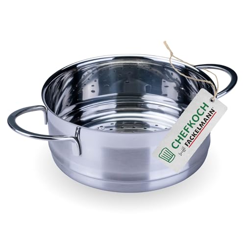 FACKELMANN Chefkoch trifft Dunst-/Garaufsatz ø20cm – Edelstahl 18/8, Garen, Sieb- und Garaufsatz, spülmaschinenfest, für alle Herdarten inkl. Induktion FACKELMANN Chefkoch trifft Dunst-/Garaufsatz ø20cm – Edelstahl 18/8, Garen, Sieb- und Garaufsatz, spülmaschinenfest, für alle Herdarten inkl. Induktion von FACKELMANN