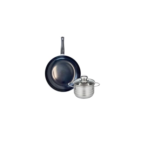 ELO 9709350 Kochgeschirr-Set, 2-teilig, 1 Bratpfanne 20 cm und 1 Kochtopf 12 cm, Elo Prima glänzend, Edelstahl, Induktion von FACKELMANN