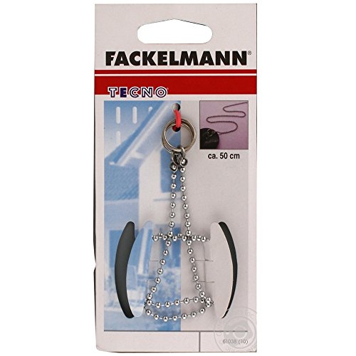 FACKELMANN 61038 Tecno Ventilkette 50cm aus Messing, Silber von FACKELMANN