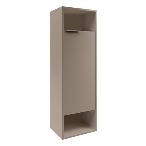 FACKELMANN B.Paris Midischrank – Moderner Hängeschrank mit Soft-Close-System, Cuabnit Grau, Zwei offene Ablagefächer, Türanschlag rechts – Made in Germany von FACKELMANN