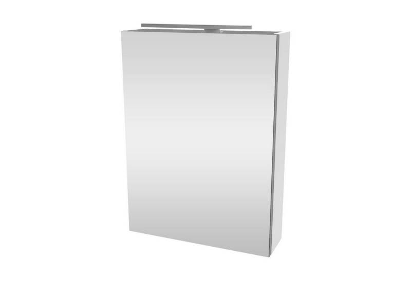 FACKELMANN Badezimmerspiegelschrank SCENO Spiegelschrank mit LED-Beleuchtung – Alibertschrank - Tür links von FACKELMANN
