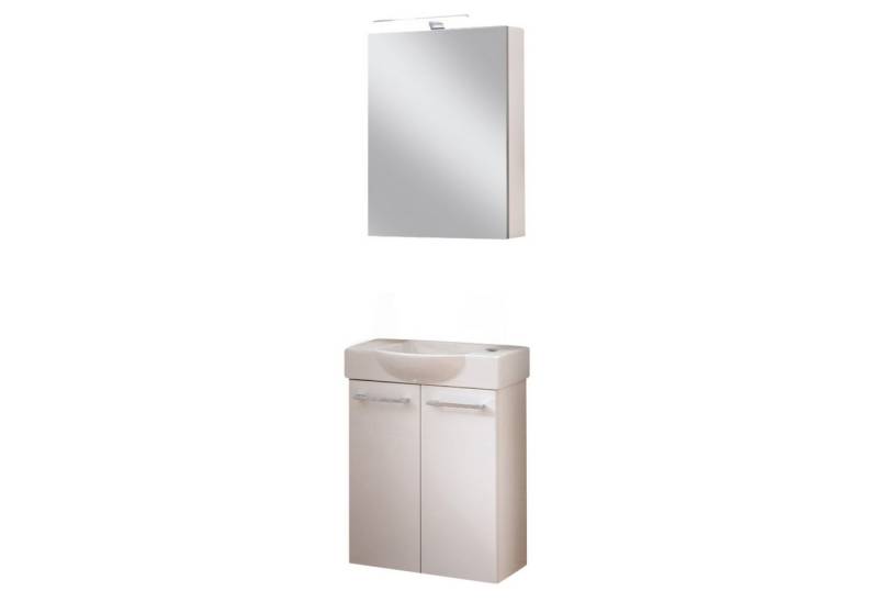 FACKELMANN Badmöbel-Set Badmöbel-Set, Waschtisch mit Spiegelschrank, Gäste WC Möbelset von FACKELMANN