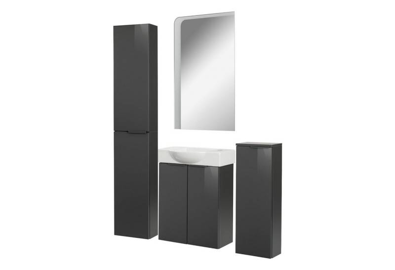 FACKELMANN Badmöbel-Set Gäste-WC Set, Badezimmermöbel, Waschbeckenunterschrank von FACKELMANN