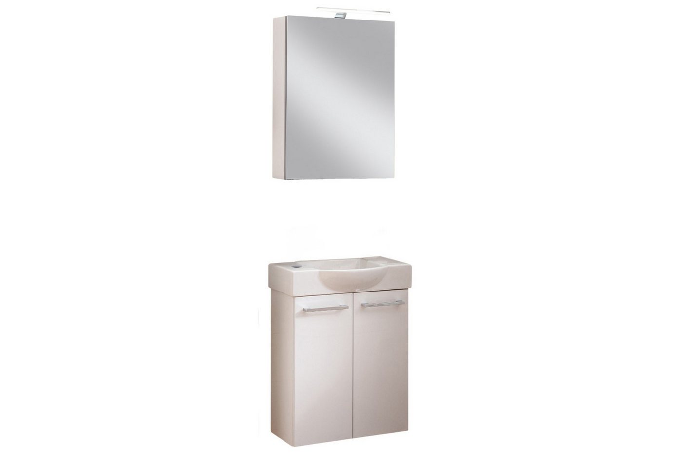 FACKELMANN Badmöbel-Set SBC SCENO Gäste WC Waschtisch Set mit Spiegelschrank von FACKELMANN