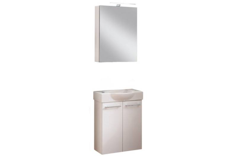 FACKELMANN Badmöbel-Set SBC SCENO Gäste WC Waschtisch Set mit Spiegelschrank von FACKELMANN