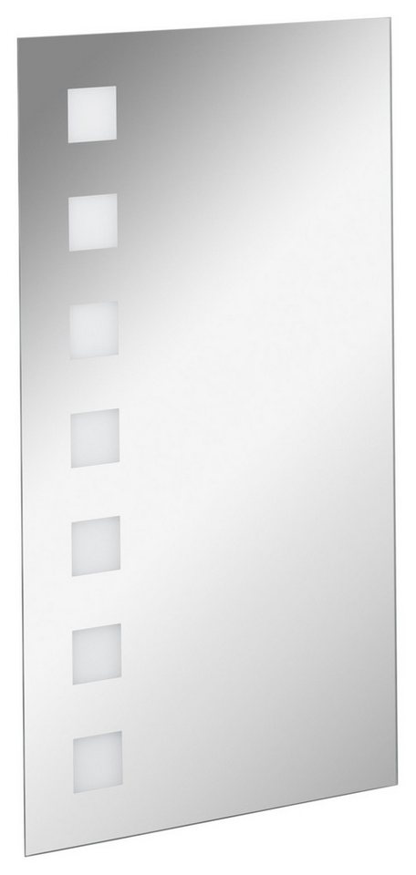 FACKELMANN Badspiegel Mirrors Spiegel karo / LED-Beleuchtung / Breite 40 cm / hängend von FACKELMANN