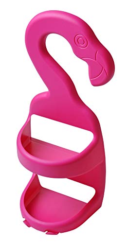 FACKELMANN Duschablage "Flamingo", Duschregal zum Hängen, Duschset mit zwei Ablagen, praktischer Duschkorb ohne Bohrungen, Wandablage für Badaccessoires (Farbe: Pink), Menge: 1 Stück von FACKELMANN