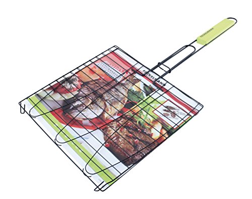 FACKELMANN Grill für Fleisch und Fisch quadratisch mit Antihaftbeschichtung Mehrfarbig von FACKELMANN